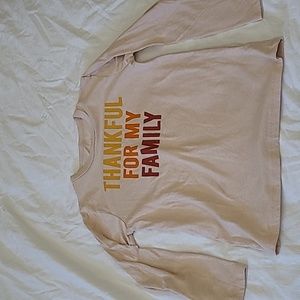 💥5/$25 The Children's Place Boys Size 5/6 Tan Long Sleeve Thanksgiving Shirt